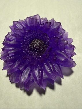 Handcrafted Purple Floral Refrigerator Magnet